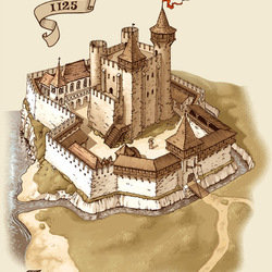 Замок, 12 век. Каменная твердыня