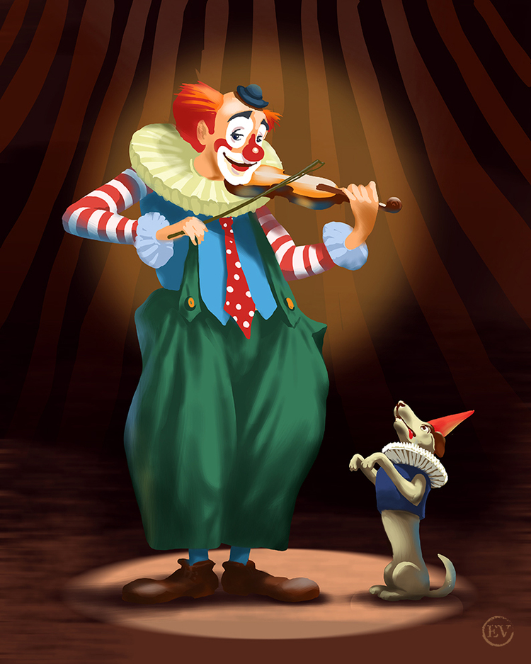 Произведение клоун. Клоун в цирке. Клоун с собачкой. Веселые клоуны в цирке. Рыжий клоун в цирке.