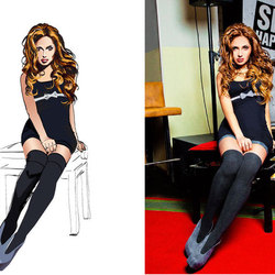 портрет по фото, рыжая