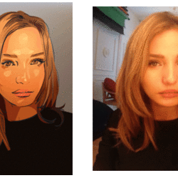 портрет по фото, блондинка