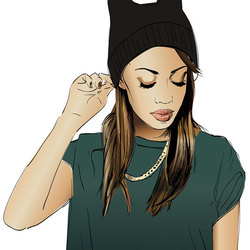 портрет по фото, мулатка