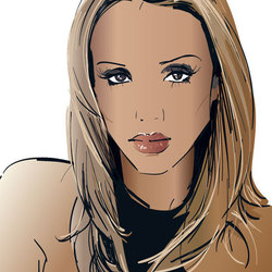 портрет по фото, Джессика Альба