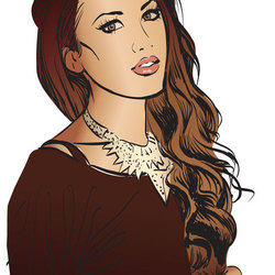 портрет девушки в ожелелье