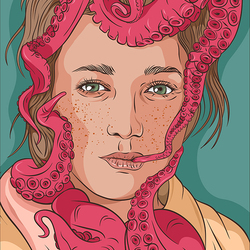 GIRL AND TENTACLES