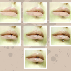 pierced lips process