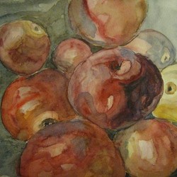 красные яблоки