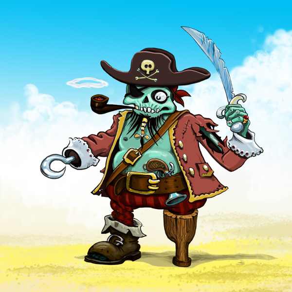 Картинка одноногий пират