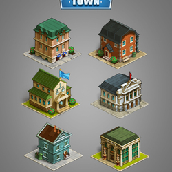 Компьютерная графика для игры «Boild a town» и «Build a Nation»