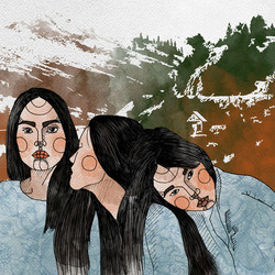 три девушки и горы