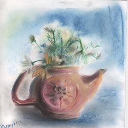 Чайник с цветками