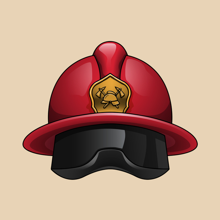 Иллюстрация пожарный шлем в стиле cg Illustrators.ru.