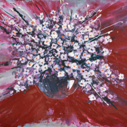 цветы на загадочном фоне