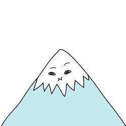 Funny blue mountain