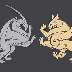 дракон и грифон