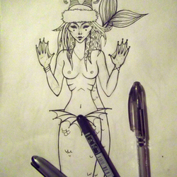 русалка (эскиз-тату на заказ)