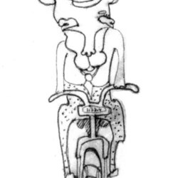 Собака на велосипеде