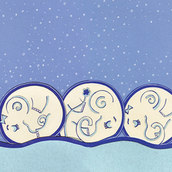 Иллюстрация к сборнику детских зимних песенок - "Зимняя сказка" (колыбельная)