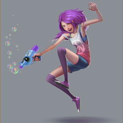 bubble gun girl