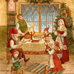 Шведская сказка. Столяр и семья Санта-Клауса