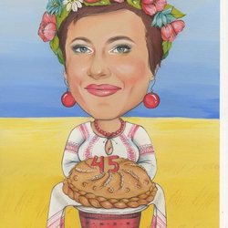 Красивый шарж по фото "I love Ukraine"