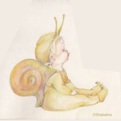 Эскиз детского карнавального костюма "Улитенок"