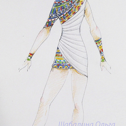 Эскиз хореографического костюма "Египет"