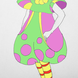 Эскиз  костюма "Клоунесса"