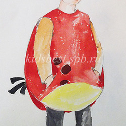 Эскиз карнавального костюма "AngryBerds"