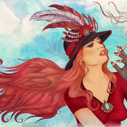 С сигаретой