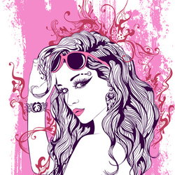 from under sunglasses