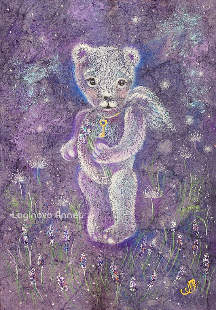 Лавандовый мишка