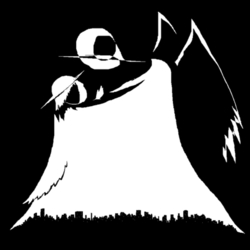 над городом