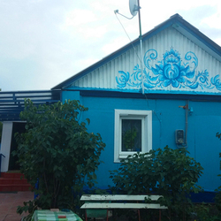 Роспись крыши домика