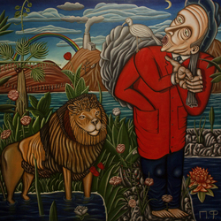 Самсон встречает льва.