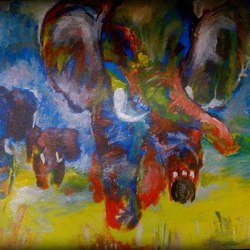 Слоны бегут)