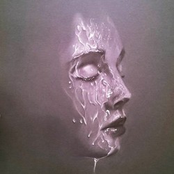 Face in water