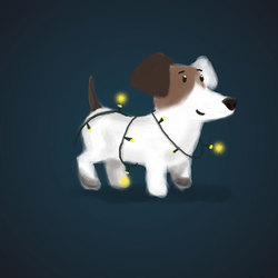 новогодняя собака 