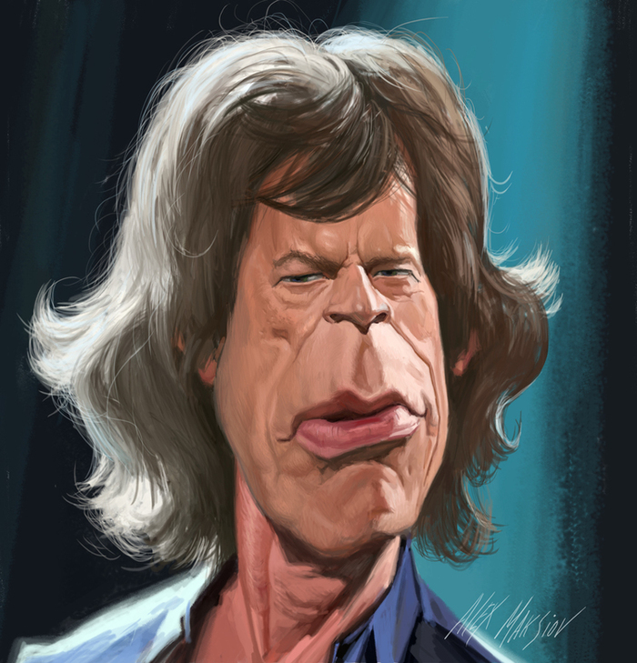 Иллюстрация Mick Jagger в стиле 2d Illustrators.ru.