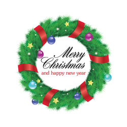 Новогодний венок с шарами
