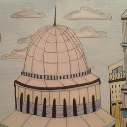 Рисунок "Выше крыш"