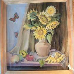 Натюрморт с подсолнухами