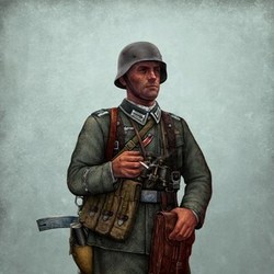 Унтер-офицер вермахта. Конец августа 1943.