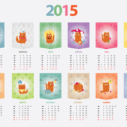 Календарь "Котики" 2015