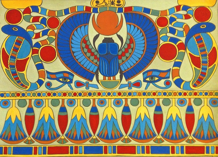 Древние египетские орнаменты - векторное изображение