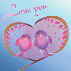 Birds in love