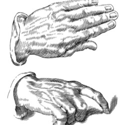 Hands (engraving technique test work)