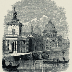 Venice, St.Maria Salute (vector drawing)