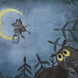 Иллюстрация к стихотворению В.Берестова "Песня волка"