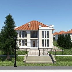 Визуализация коттеджного поселка