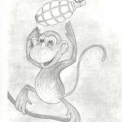 обезьяна с гранатой